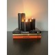 Diga Colmore T-Light holder set-3 Pilar metaal mat zwart 